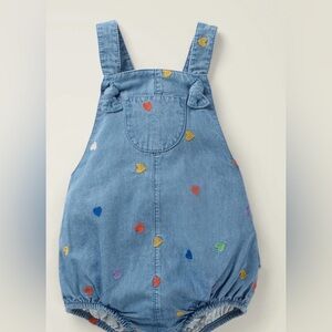 Baby Boden Blue Heart-Patterned One Piece